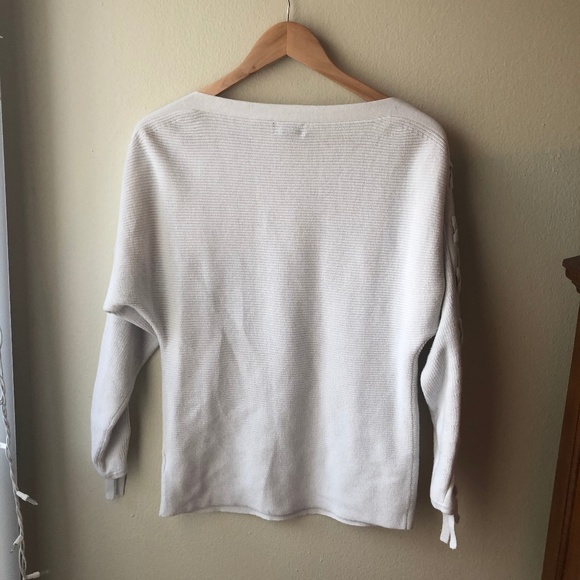 SALE Lord & Taylor Lace Up Sleeve Sweater - Picture 6 of 6